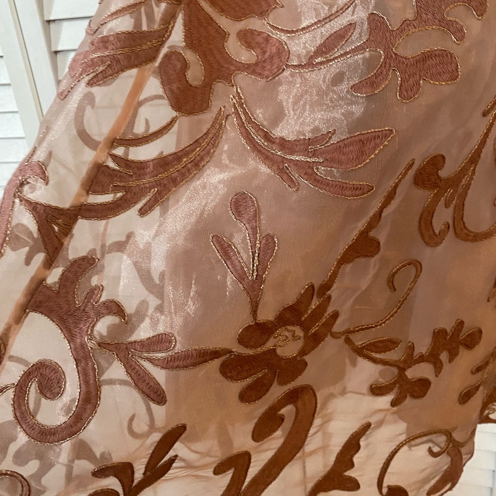 Maeve Dusty Pink Tea Length Skirt—Size Small